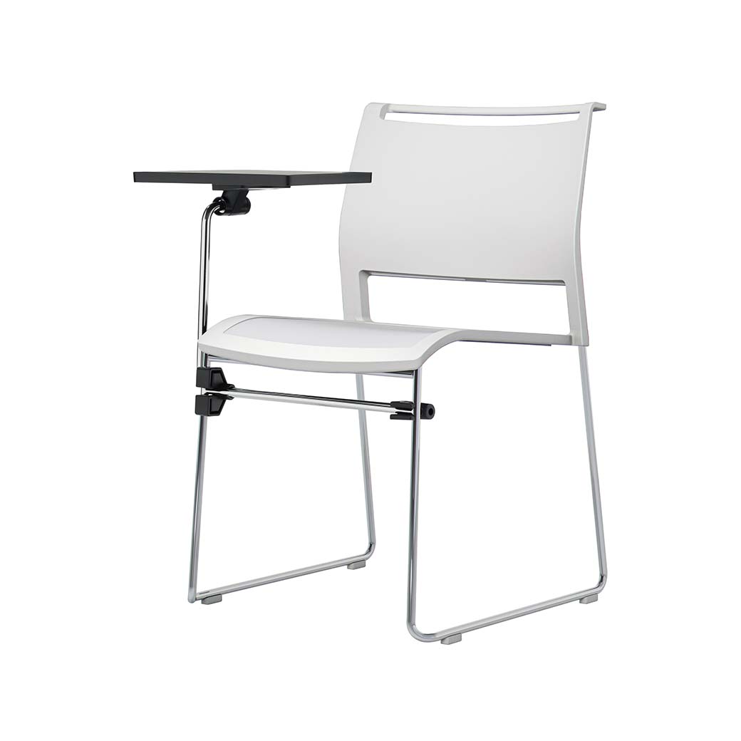 ミーティングチェア(メモ台付き・ホワイト)レンタル3,400円~【1日~5日まで同一料金】